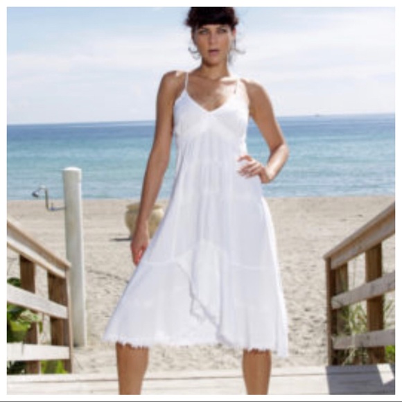 Giocam Dresses & Skirts - GIOCAM Women Cotton White Summer- Beach Dress | L